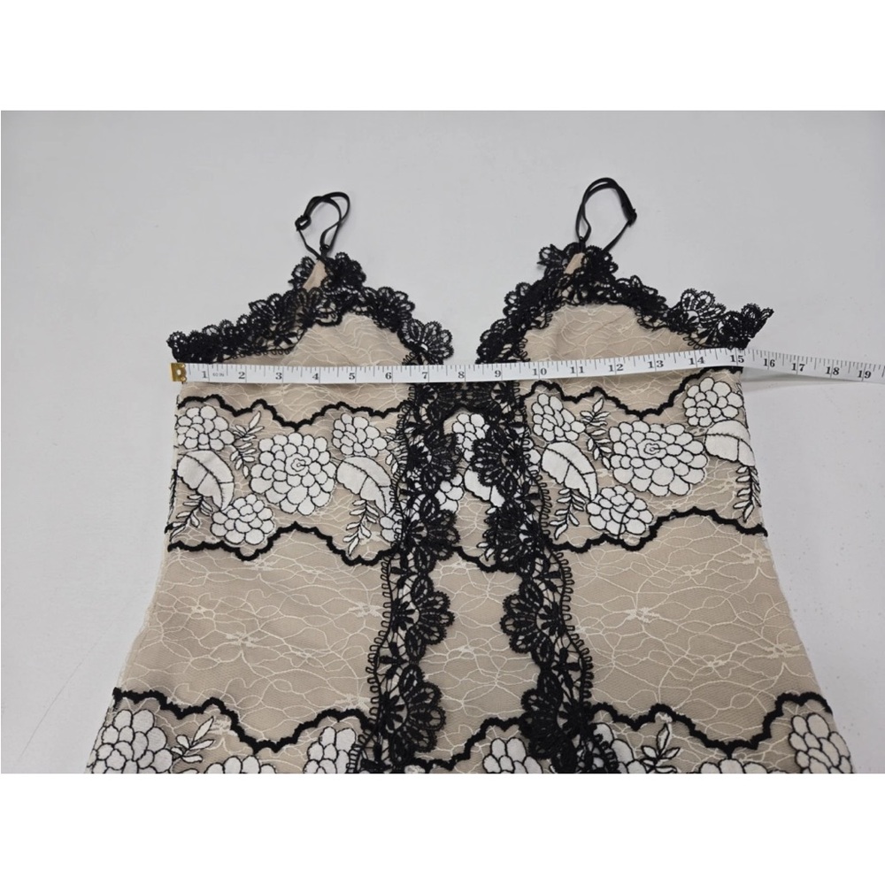 Elliatt Villa Lace Midi Dress Sheer Hem Nude Black White Size XS Womens - Picture 6 of 8